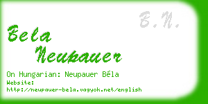 bela neupauer business card